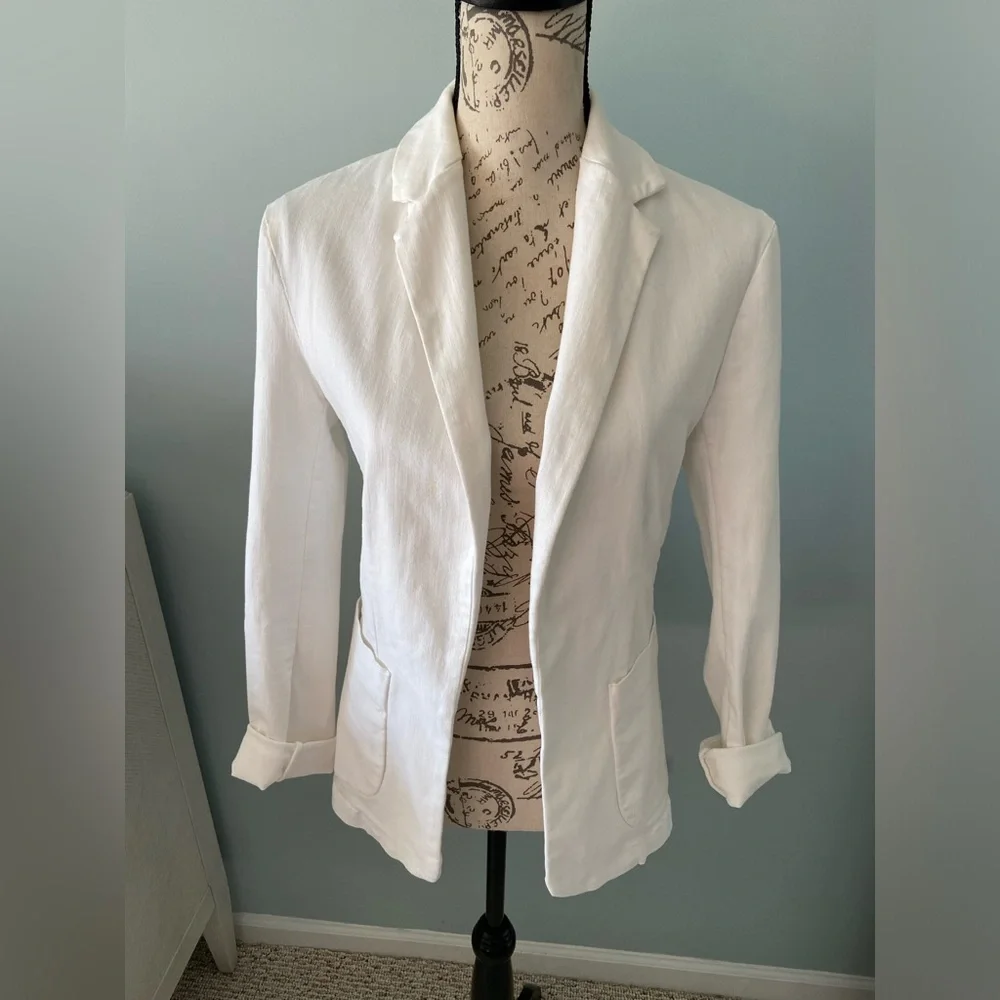 Frank & Eileen white jacket size small
